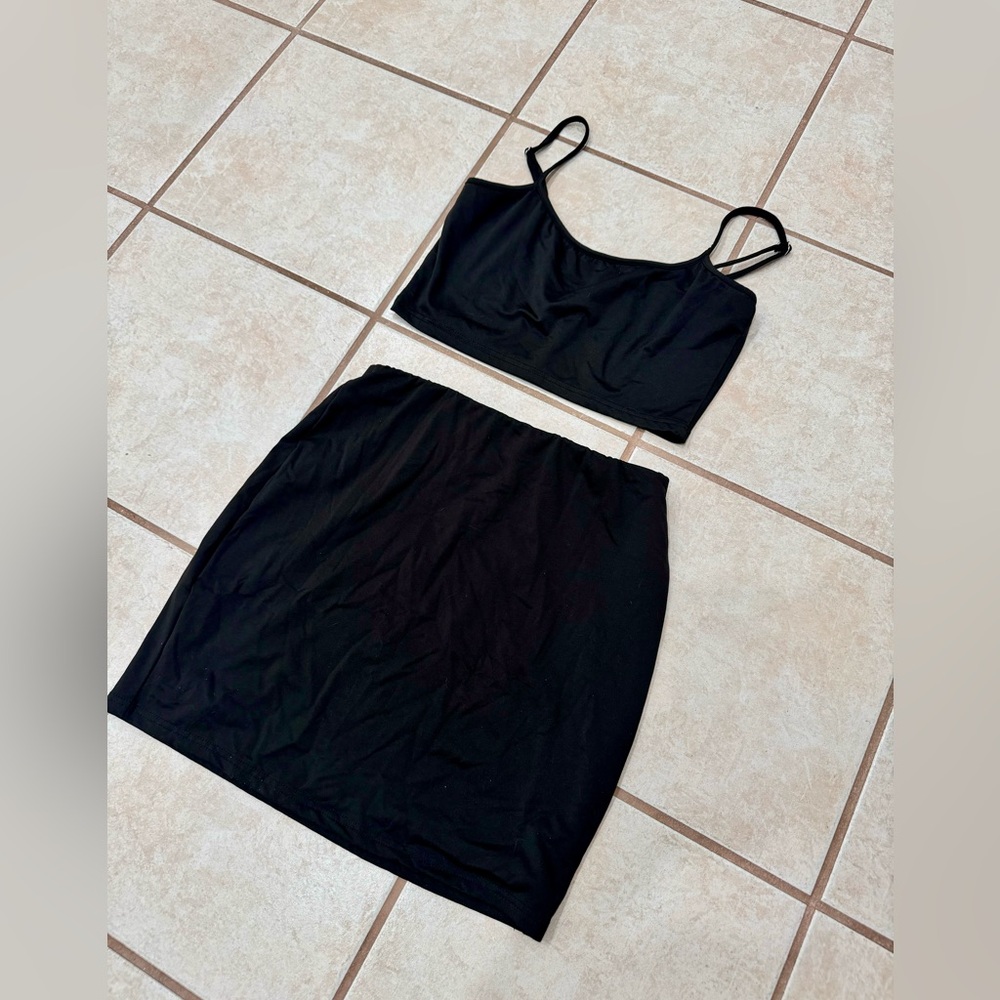 Women’s black body con set - medium
